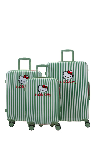 Juego de 3 maletas - Verde - 55/65/75 cm - Hello Kitty