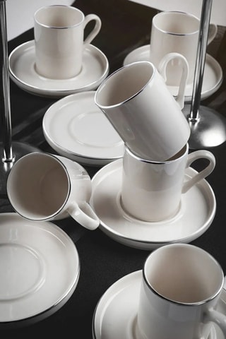 Serviço de café em porcelana - 6 pessoas