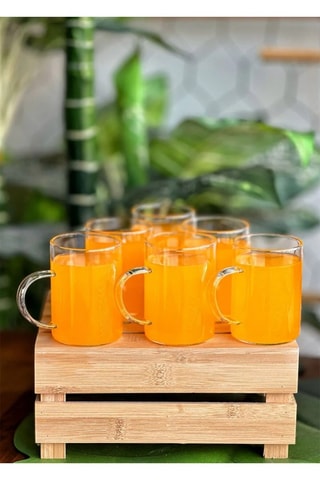 6 copos em vidro borossilicato - 200 ml