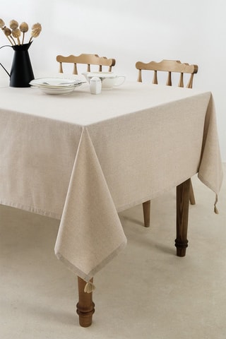 Toalha de mesa retangular - Bege - 150 x 220 cm - Bege