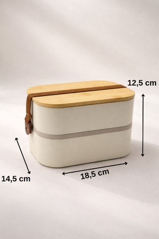 Lunch box en acier inoxydable - 14,5 x 18,5 x 12,5 cm