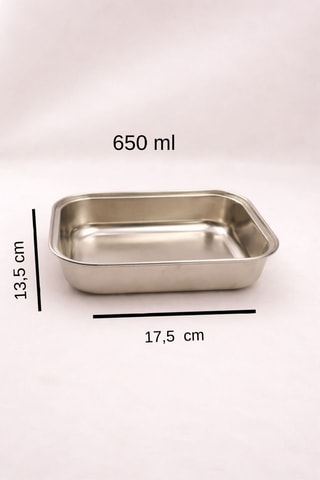 Travessa para o forno em aço inoxidável - 13,5 x 17,5 cm