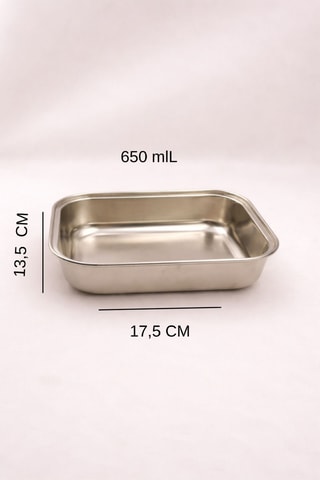3 travessas para o forno em aço inoxidável - 13,5 x 17,5 cm