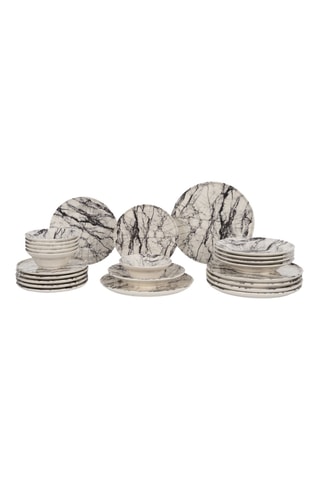 Serviço de loiça em cerâmica Marble - 24 peças