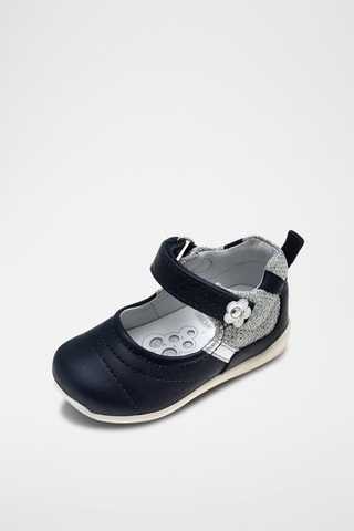 Leren Mary Janes Marineblauw en Zilverkleurig