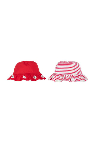 2 Bobhoedjes Rood en Wit