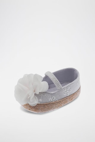 Pantoffels met Engelse borduursels - Wit