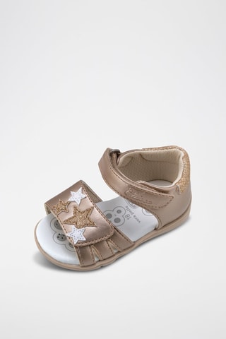 Leren Sandalen Goudkleurig