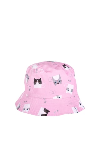 Dubbelzijdig bobhoedje - Roze