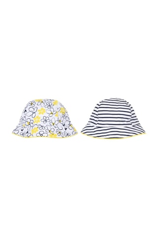 2 Bobhoedjes - Wit en marineblauw