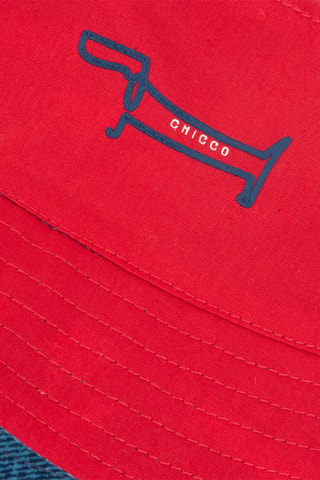 Dubbelzijdig bobhoedje - Rood en Donkerblauw