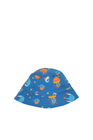 Dubbelzijdig Bobhoedje Geel en Blauw