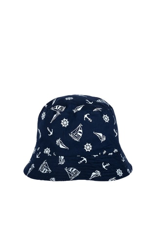 Dubbelzijdig Bobhoedje - Marineblauw