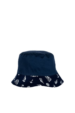 Dubbelzijdig Bobhoedje - Marineblauw