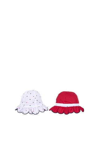 Dubbelzijdig Bobhoedje Wit en Rood