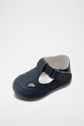 Leren Mary Janes Marineblauw