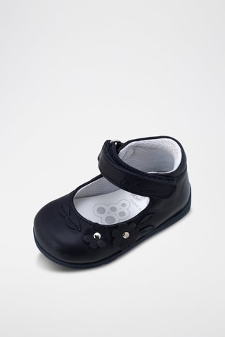 Leren Mary Janes Marineblauw