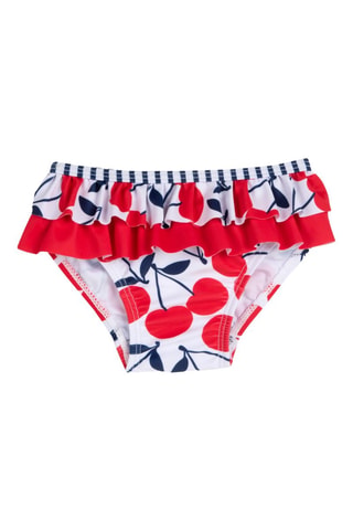 Bikinibroekje. Wit en Rood