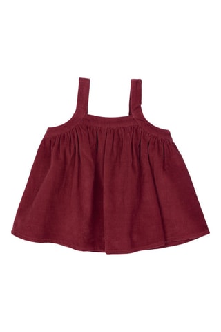 Velours Jurk - Bordeauxrood