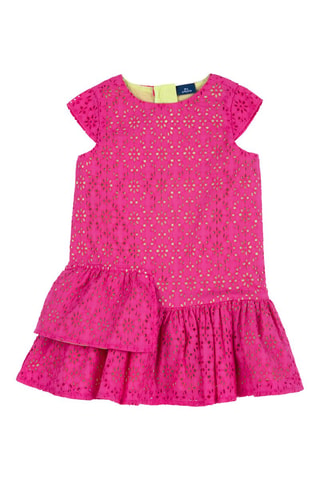 Robe en broderie anglaise - Fuchsia