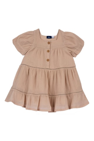 Jurk met Ruches - Beige