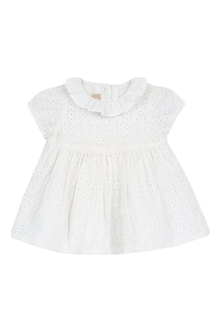 Jurk met Engelse borduursels - Wit