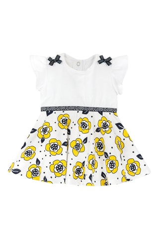 Vestido - Blanco y amarillo