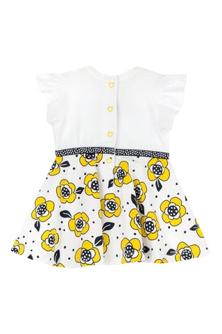 Vestido - Blanco y amarillo