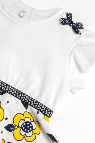 Vestido - Blanco y amarillo