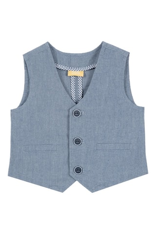 Gilet Gemêleerd Hemelsblauw