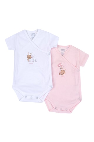 2 Rompertjes Wit en Roze