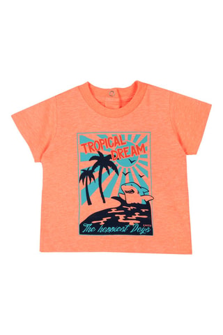 T-shirt Gemêleerd Oranje