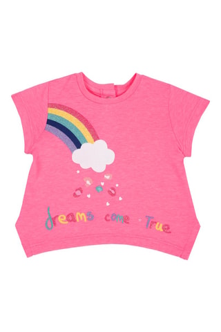 T-shirt Gemêleerd Fuchsia