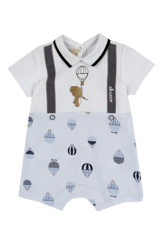 Jumpsuit - Wit en Lichtblauw