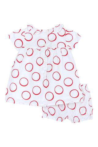 Jurk en Bloomer - Wit en Rood