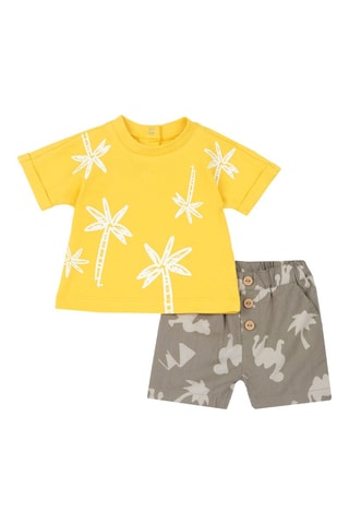 T-shirt en Short - Geel en Grijs
