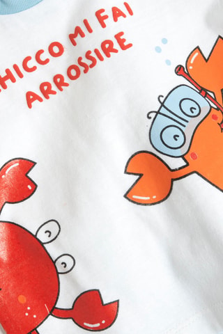 T-shirt en Short - Wit en Hemelsblauw