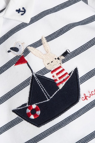 T-shirt en Short - Wit en Marineblauw