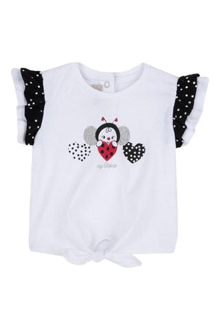 Geknoopt T-shirt- Wit