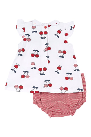 Jurk en Bloomer - Wit en Rood