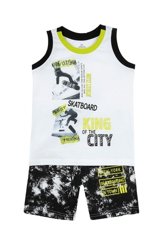 Hemd en Short - Wit en Zwart