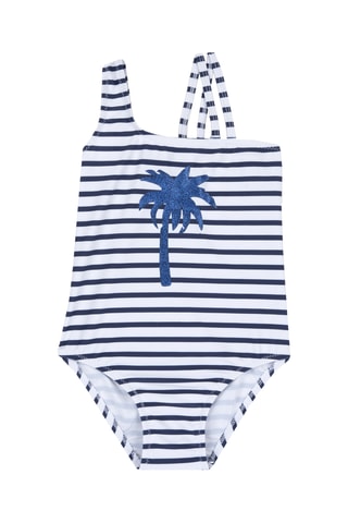 Badpak - Wit en marineblauw