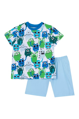 2-delige Pyjama - Wit en lichtblauw