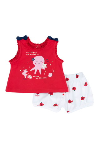 Hemd en Short - Rood en Wit
