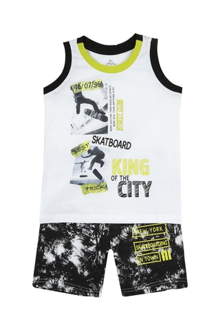 Hemd en Short - Wit en Zwart