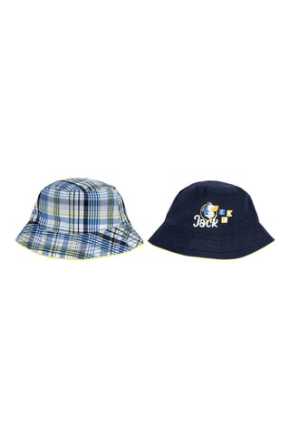 Dubbelzijdig Bobhoedje - Blauw