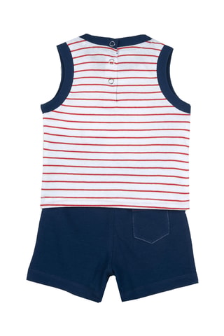 Hemd en Short - marineblauw en wit