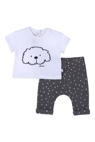 T-shirt en Broek - Wit en grijs
