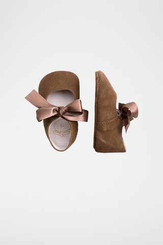 Leren Ballerina's - Bruin