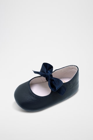 Leren Ballerina's - marineblauw
